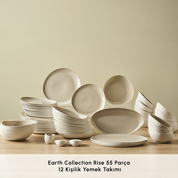 Karaca Red Carpet Earth Collection Rise 55 Parça 12 Kişilik Yemek