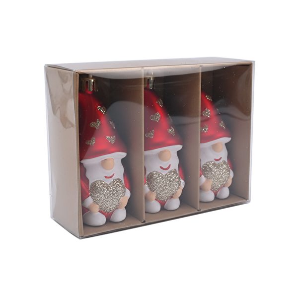 New Year Yılbaşı Lovely Elf 3 Parça Ağaç Süsü Seti - Karaca 2 Al 1 Öde
