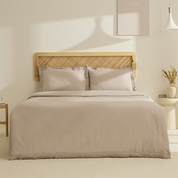 Karaca Home Helios %100 Pamuk Çift Kişilik Nevresim Takımı Taş görseli 1