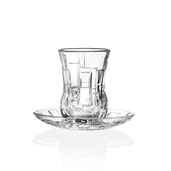 RCR Etna Yüksek Kalite Cam 6'lı Çay Bardak Seti 140 ml görseli 1