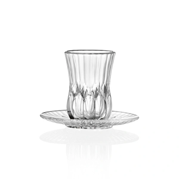 RCR Adagio Yüksek Kalite Cam 6'lı Çay Bardak Seti 140 ml görseli 1