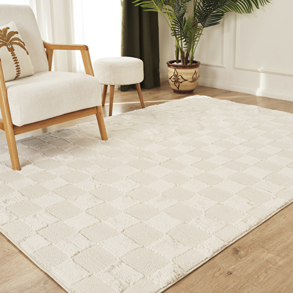 Kaşmir Halı 7/24 Plushy Todra Krem 200x290 cm görseli 1