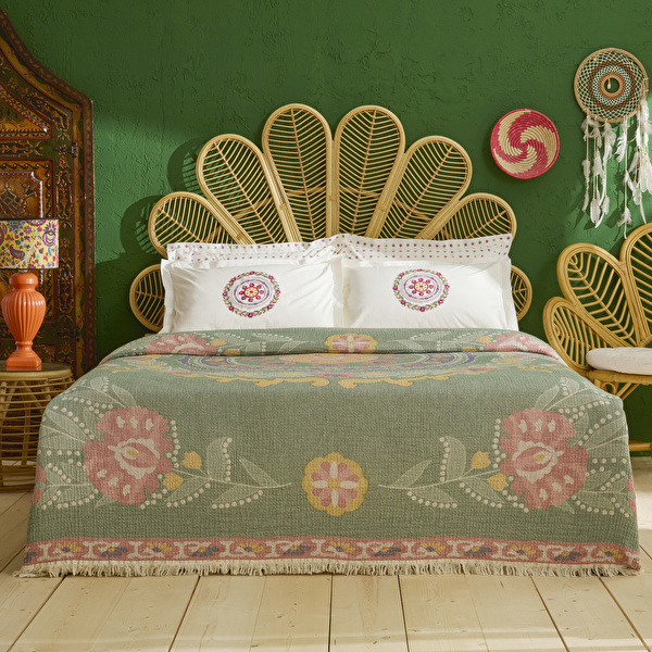 Karaca Home Luneor %100 Pamuk Nish Set Çift Kişilik Pike Takımı Multicolour görseli 1