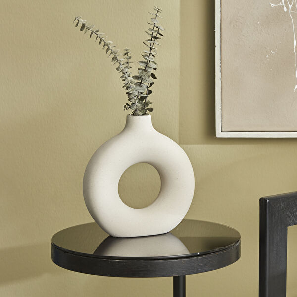 Karaca Home Lonny Beyaz Vazo 22 Cm görseli 1