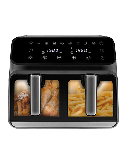 Karaca Multifry XXXL 9 Litre Dijital Tek Hazneli/Seperatör ile Çift Hazne Kullanılabilen Cam Pencereli Airfryer