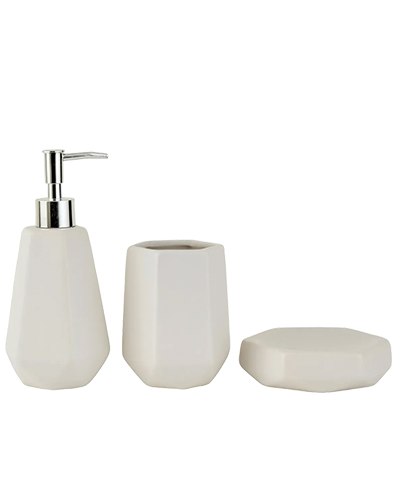 Karaca Home Ruby 3lü Banyo Aksesuarları Seti Beyaz