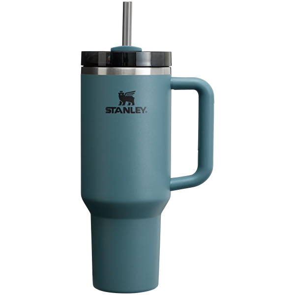 Stanley The Quencher Flowstate Tumbler Pipetli Termos Bardak 1,18L Blue Spruce görseli 1