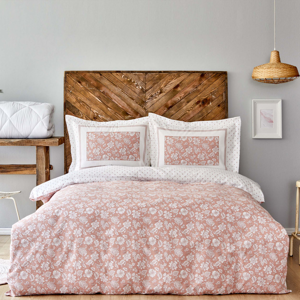 Karaca Home Celerina %100 Pamuk Nevresim Takımı King Size Pembe görseli 1