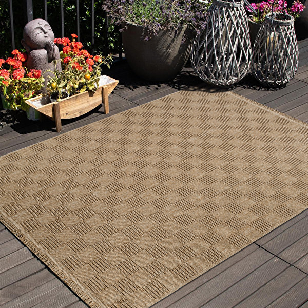 Kaşmir Halı 7/24 Kilim/Jüt Side 100x200 cm görseli 1