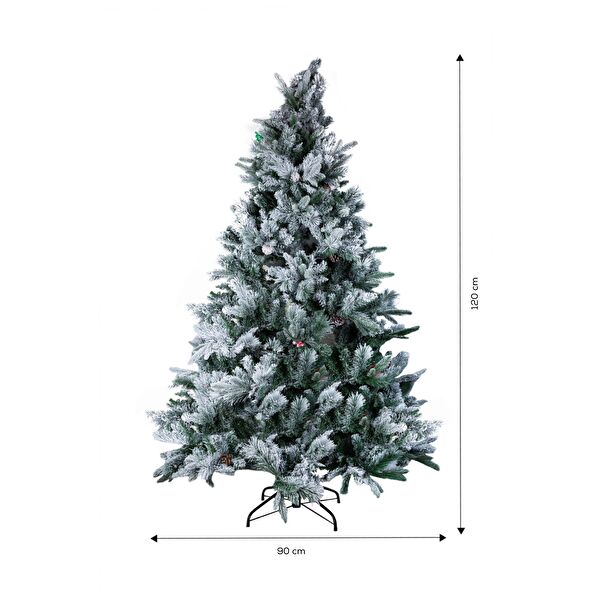 Karaca Home New Year Yılbaşı Karlı ve Kozalaklı Yılbaşı Çam Ağacı 120 Cm görseli 1