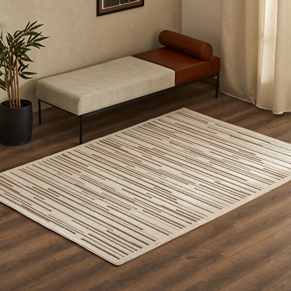 Kaşmir Halı 7/24 İskandinav Greta Bej 200x290 cm  görseli 1