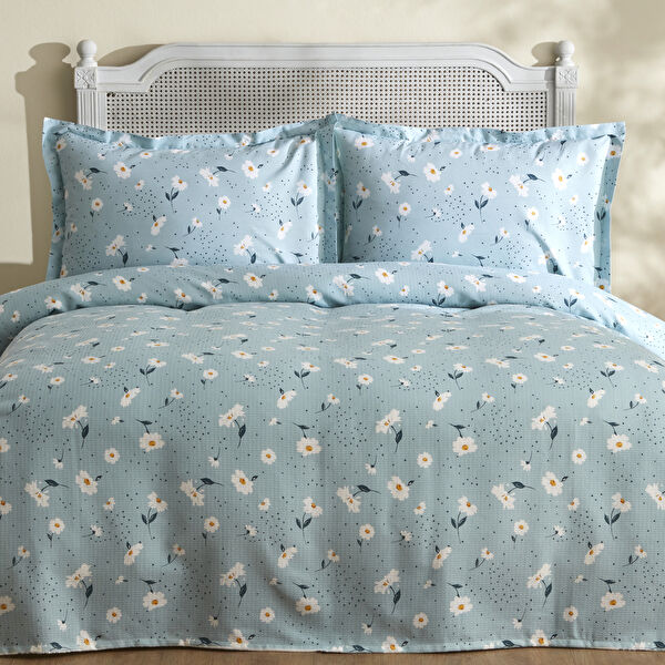 Karaca Home Daisy %100 Pamuk Çift Kişilik Pike Takımı Mint PP