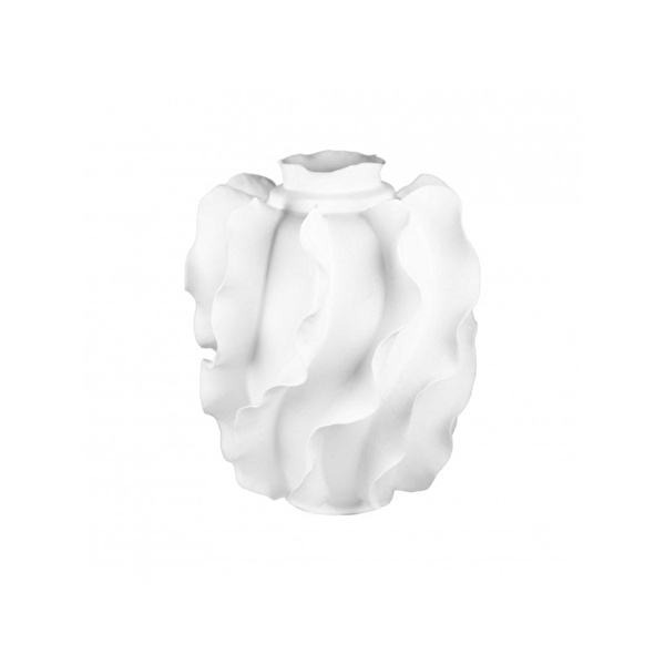 Baci Milano Form Seramik Vazo 25 cm x 35 cm Beyaz görseli 1