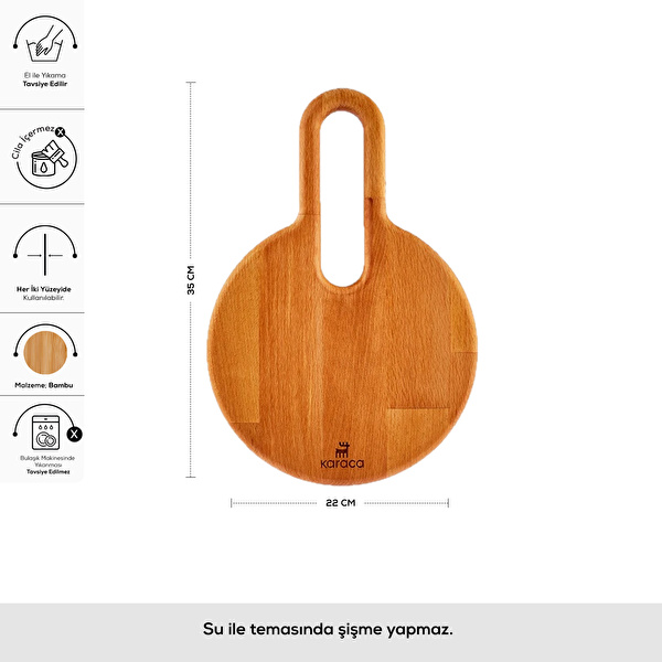 Karaca Urbanwood Round Kesme Tahtası Small görseli 1
