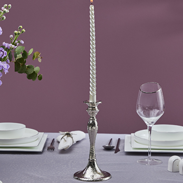Karaca Home Rena Şamdan Sılver 26 Cm görseli 1