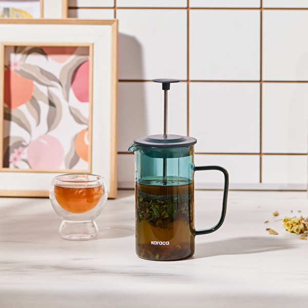 Karaca Valentina Borosilikat Cam French Press 350 ml Green görseli 1