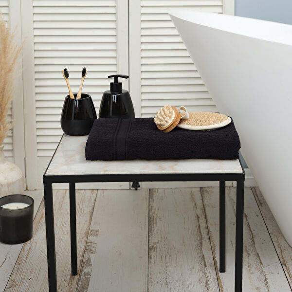 Karaca Home Daily Soft %100 Pamuk Banyo Havlusu 70x140 cm Siyah  görseli 1