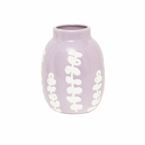Karaca Home Romance Lila Vazo 19 cm görseli 1