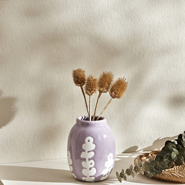 Karaca Home Romance Vazo Lila 12 cm görseli 1
