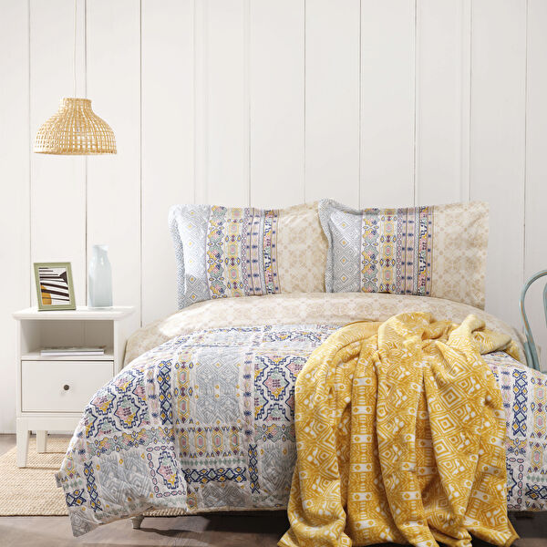 Karaca Home Milo Mavi Çift Kişilik Winter Set görseli 1