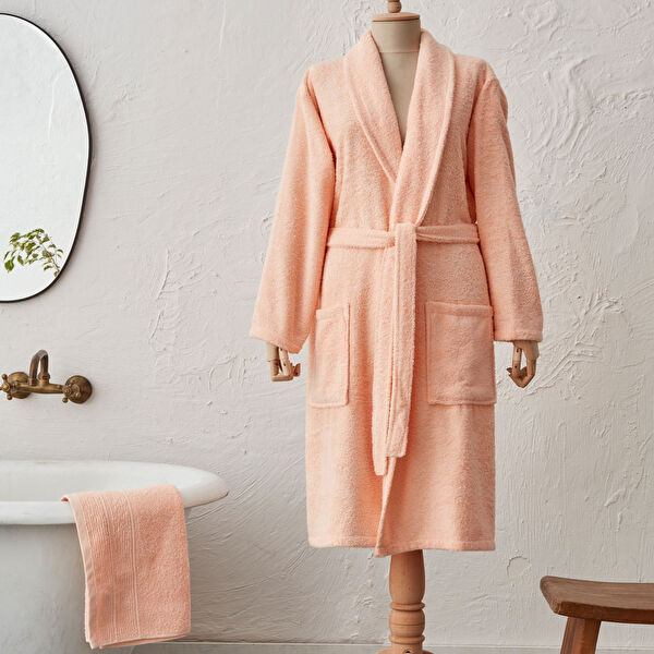 Karaca Home Judi %100 Pamuk Bornoz Seti L/XL Blush görseli 1