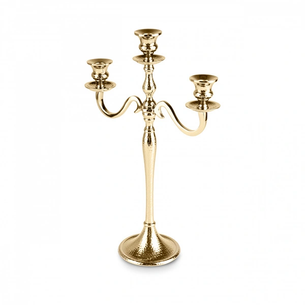 Karaca Home Rena 3'lü Şamdan Gold 44, 5x30, 5 Cm görseli 1
