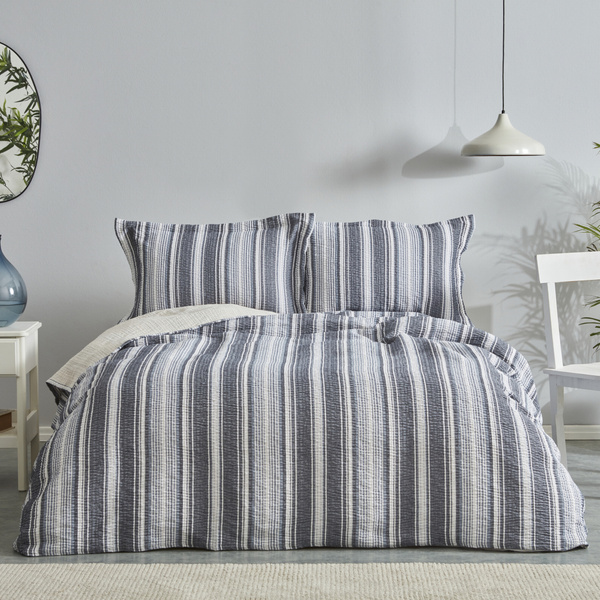 Karaca Home Denim Farley Tek Kişilik Yatak Örtüsü Seti İndigo görseli 1