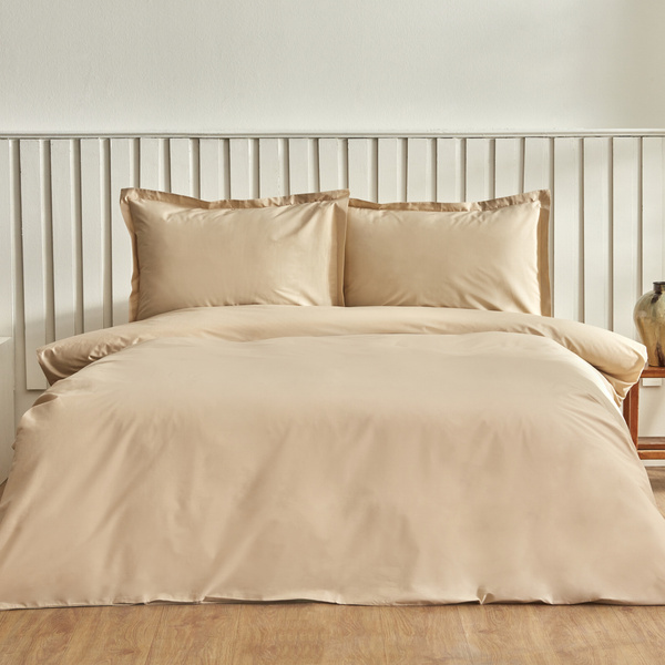 Karaca Home Cool Touch Stripe Çift Kişilik Nevresim Takımı Bej görseli 1