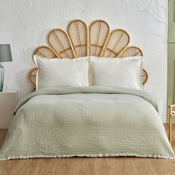 Karaca Home Perles Çİft Kişilik Müslin Pike Yeşil görseli 1