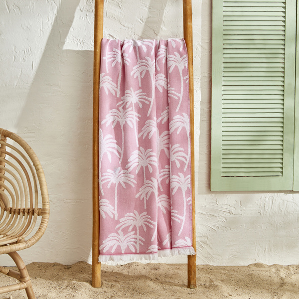 Karaca Home Palm Plaj Havlusu Fuşya  görseli 1