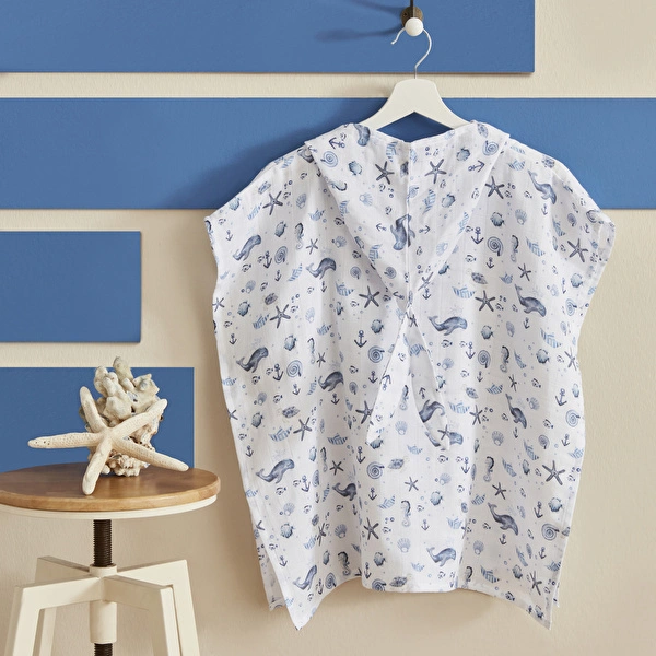 Karaca Home Young Ocean Baskılı Müslin Panço 4-6 Yaş görseli 1
