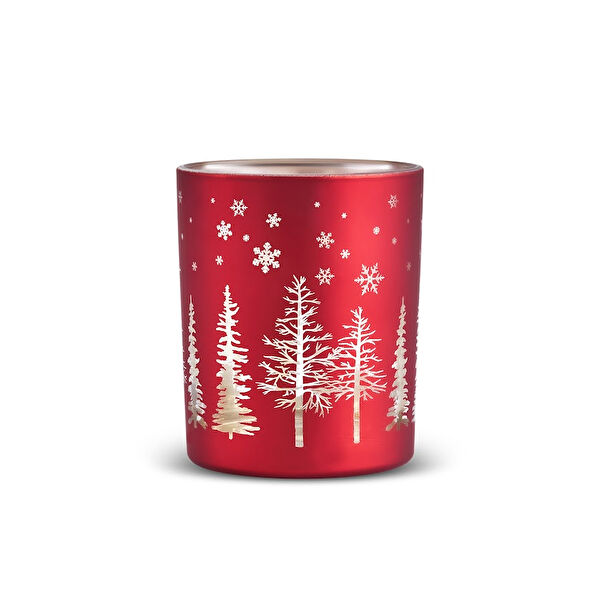 Karaca Home Oren Cam Mumluk Kırmzı 6 x 7 cm görseli 1
