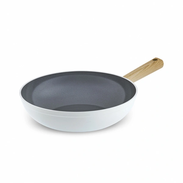 Karaca x Refika Swiss Crystal Creamy Wood Wok Tava 28 cm görseli 1