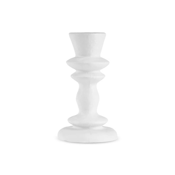 Karaca Home Stone Şamdan Beyaz 8,3x8,3x15 cm görseli 1
