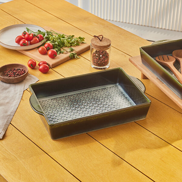 Culina Reaktif Fırın Kabı Yeşil 38 cm - Karaca 2 Al 1 Öde