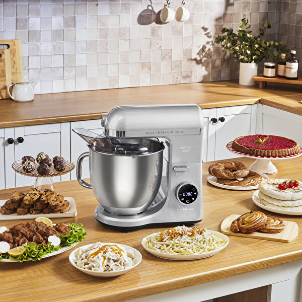 Karaca Mastermaid Chef UltraDijital Ekranlı Hamur Yoğurma Makinesi Silver 7L