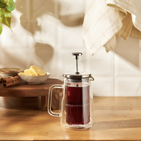 Emsan Double Glass French Press 350 ml görseli 1