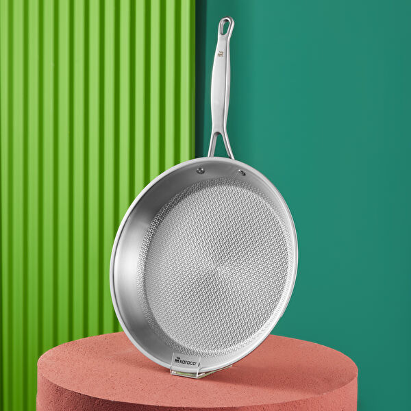 Karaca Powersteel 3Ply 316+ İndüksiyon Tabanlı Çelik Tava 30 Cm görseli 1