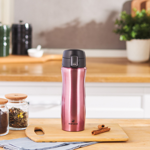 Karaca Jüpiter Inox Çelik Sızdırmaz Termos Rosegold 395 Ml  görseli 1