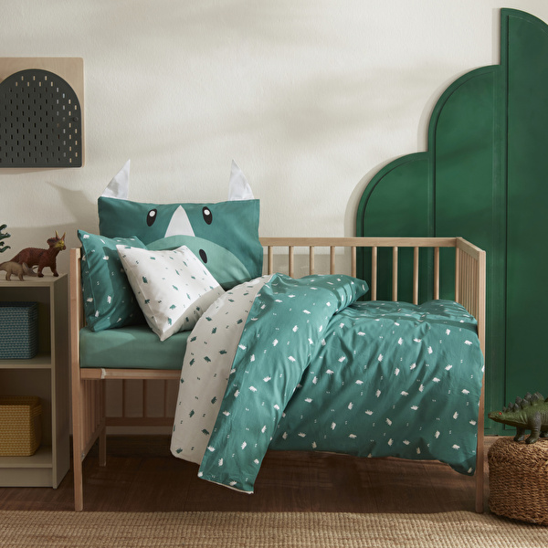 Karaca Home Marty %100 Pamuk Bebek Nevresim Takımı Yeşil görseli 1