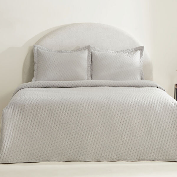 Karaca Home Breeze Soft Tek Kişilik Yatak Örtüsü Gri görseli 1