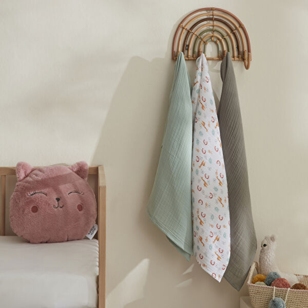 Karaca Home Jungle %100 Pamuk Bebek Müslin Set Multicolor görseli 1