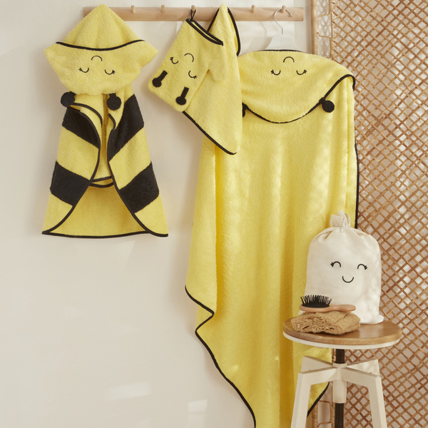 Karaca Home Bebek Little Bee Havlu Kundak Kese Set görseli 1