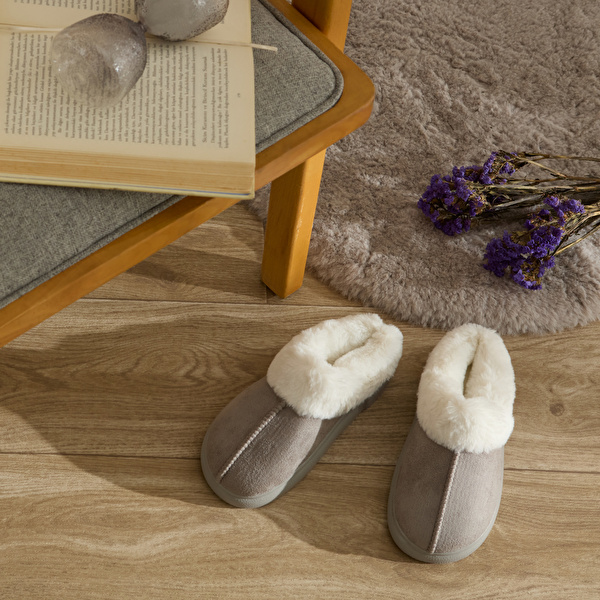 Karaca Home Fuzzy Kadın Ev Terliği 36 Numara Gri görseli 1
