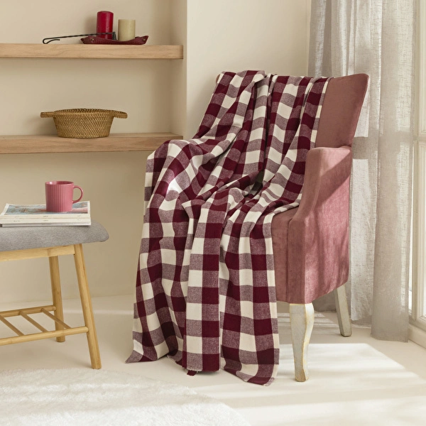 Karaca Home Flanel Throw Tv Battaniyesi Vişne görseli 1