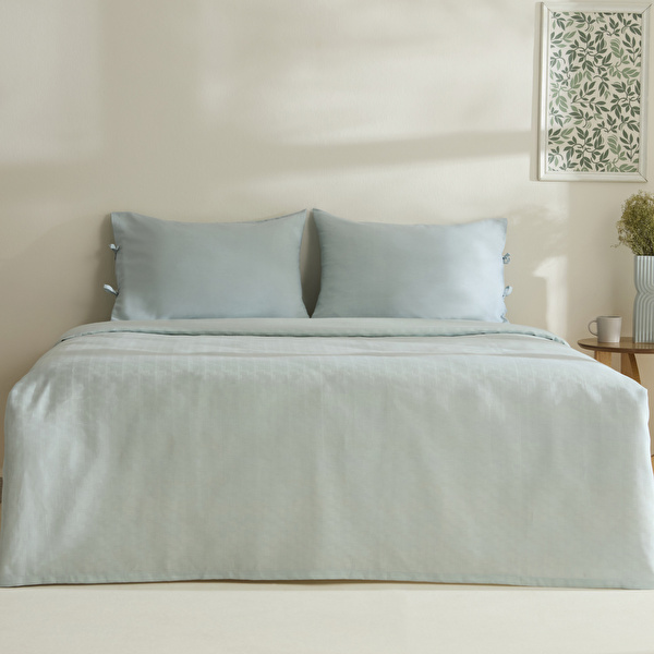 Karaca Home Sarra Britli Bambu Çift Kişilik Pike Takımı Mint görseli 1