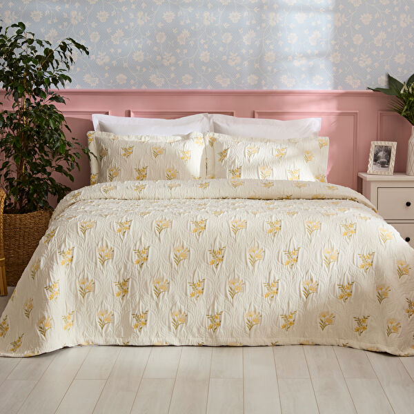Karaca Home Melina Çift Kişilik Yatak Örtüsü Takımı Multicolor görseli 1