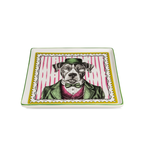Egan Italy Human Essence Köpek Desenli Tabak 19x19 cm görseli 1