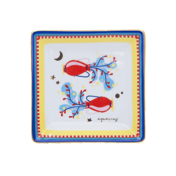 Baci Milano Zodiac Vibe Kova Burcu Kare Tabak 15 cm x 15 cm  görseli 1