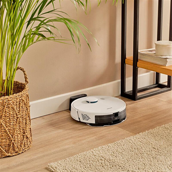 Homend Alex Laser 1291H Moplu ve Haritalamalı Akıllı 5 Kpa Robot Süpürge Beyaz
